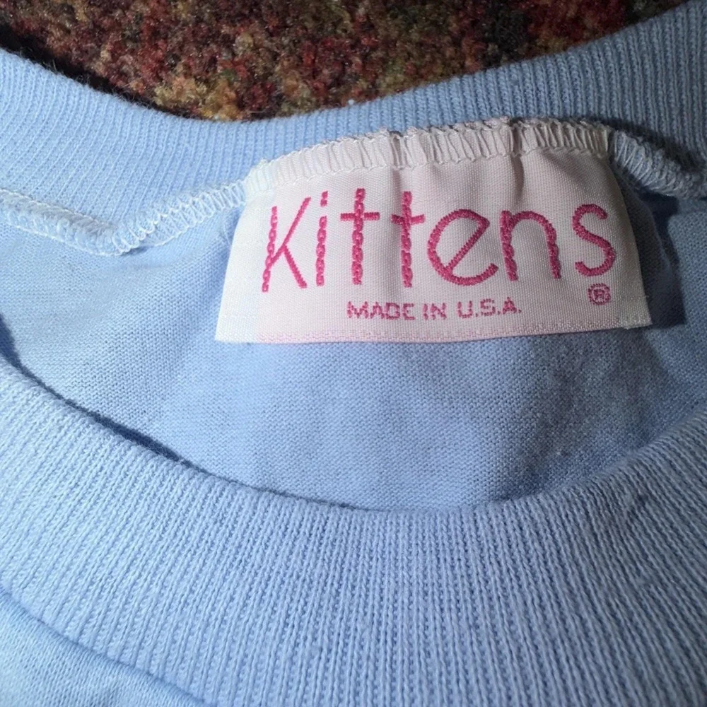Vintage Made in USA Kittens Brand Graphic Nightshirt OSFA Deadstock